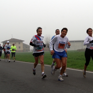 Maratona delle Terre Verdiane: 25 febbraio 2007 - Gianni Morandi durante la gara