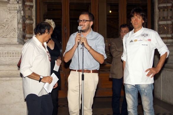 Panettone d'Estate: Il Sindaco Filippo Fritelli e il Maestro Pasticcere Claudio Gatti (Tabiano) 