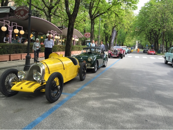 Gran Premio Terre di Canossa: Anno 2015 - Competiizone auto d'epoca. Sosta di tappa a Salsomaggiore Terme