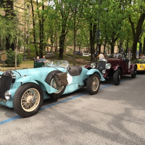 Gran Premio Terre di Canossa: Anno 2015 - Competiizone auto d'epoca. Sosta di tappa a Salsomaggiore Terme