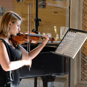 I Musici di Parma Sebino Salso Summer Festival: 24 maggio 2015 - Sviolinata, concerto alle Terme Berzieri. L'esibizione di una allieva dell'academy