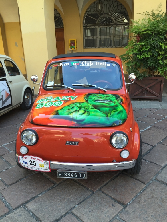 Salsomotormeeting: Anno 2015 - Auto FIAT 500  in esposizione