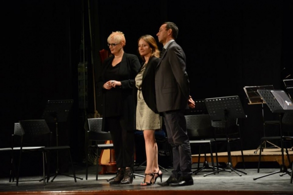 I Musici di Parma Sebino Salso Summer Festival: 12 settembre 2015 - E lucean le stelle, concerto al Teatro Nuovo. L'assessore Daniela Isetti ed Elisabetta Pe de I Musici di Parma