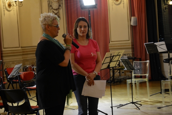 Salso Summer Class & Festival: 24 luglio 2016 Concerto Fratellanza. L'Assessore Daniela Isetti ed Elisabetta Pe de I Musici di Parma