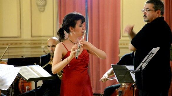 Salso Summer Class & Festival: 24  luglio 2016 Concerto Fratellanza, l'esibizione di una allieva della masterclass