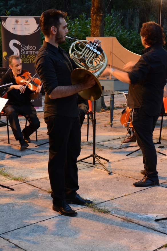 Salso Summer Class & Festival - Masterclass Oboe, Corno e Clavicembalo: 29 luglio 2016 - Il concerto Temi Virtuosi con l'esicizione di un allievo della masterclass di corno
