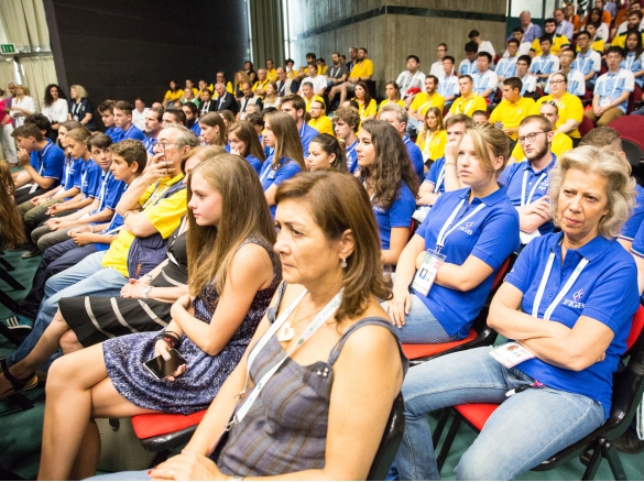 Bridge Mondiali Juniores: Palazzo Congressi, Auditorium Europa cerimonia di inaugurazione, delegazioni ed atleti