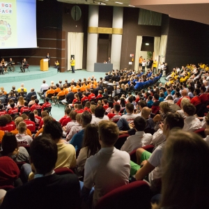 Bridge Mondiali Juniores: Palazzo Congressi, Auditorium Europa cerimonia di inaugurazione con le delegazioni