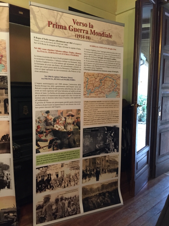 Mostra Grande Guerra: Un pannello espositivo