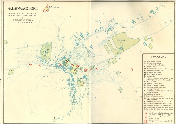 Conferenza Giornata Miniere: Documento storico: planimetria, ubicazione dei pozzi di acqua salsoiodica