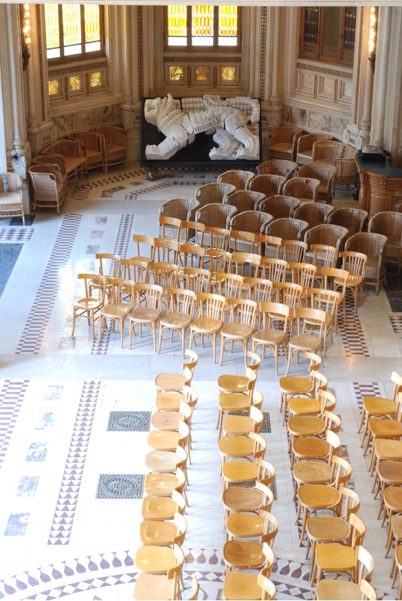 Terme Lorenzo Berzieri : Interno, sala centrale allestita per un evento
