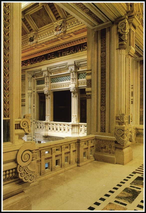 Terme Lorenzo Berzieri : Interno, scorcio si una loggia laterale al piano superiore