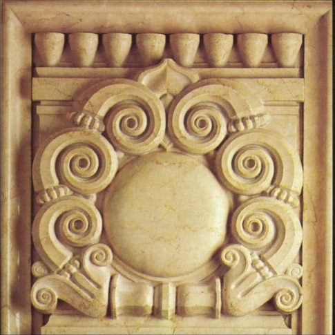 Terme Lorenzo Berzieri: Dettaglio elemento decorativo in marmo scolpito