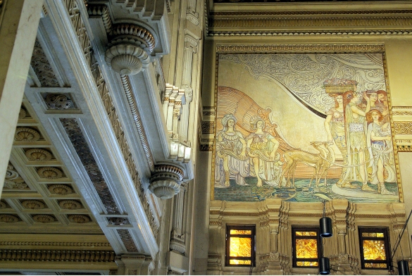 Terme Berzieri Berzieri: Salone centrale, dipinto del pittore Giuseppe Moroni
