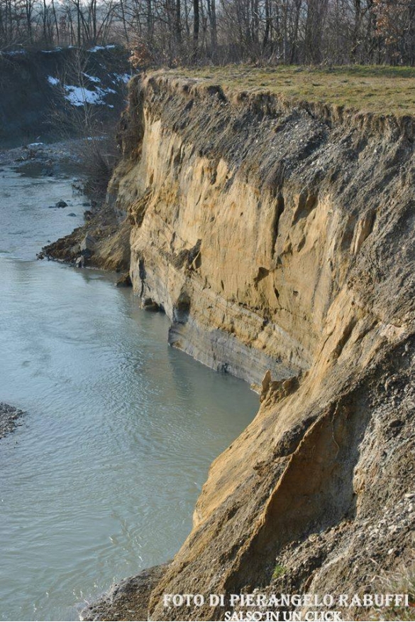 Parco dello Stirone: Riserva naturale. Dettaglio di un ansa del torrente