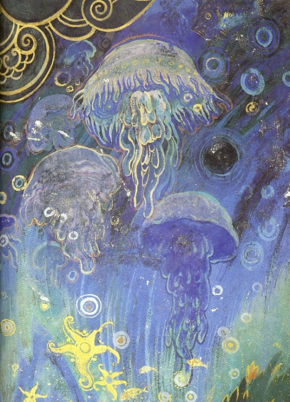 Palazzo Congressi: Taverna Rossa, particolare della decorazione realizzata da Galileo Chini