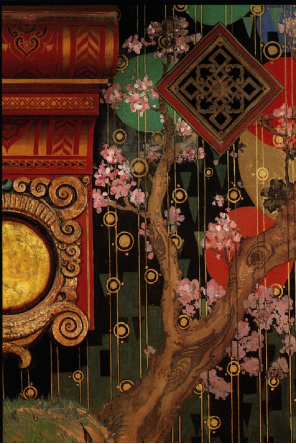 Palazzo Congressi: Taverna Rossa, particolare della decorazione di Galileo Chini