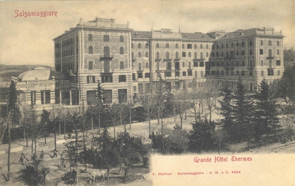 Grand Hôtel des Thermes: L'edificio in una illustrazione d'epoca