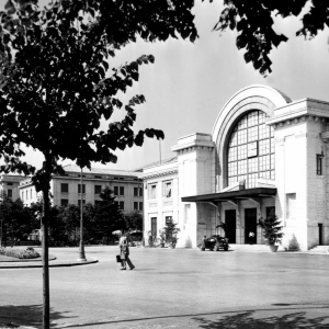 Stazione della Ferrovia - Archivio Biblioteca Comunale G. D. Romagnosi