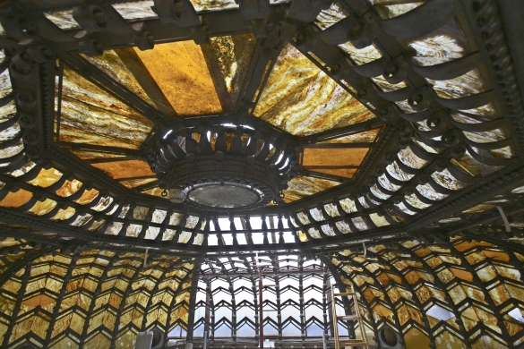 Palazzo Congressi: Salone Moresco, anno 2007, lavori di restauro al lucernario della cupola