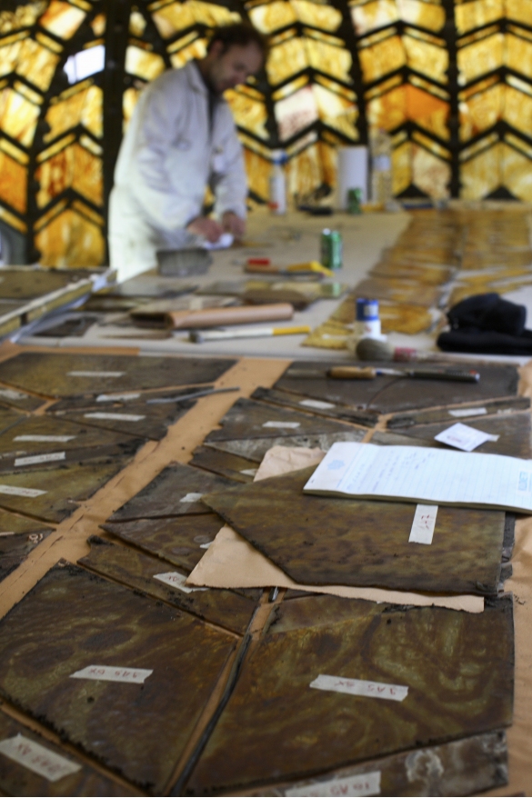 Palazzo Congressi: Salone Moresco, anno 2007, lavori di restauro al lucernario della cupola