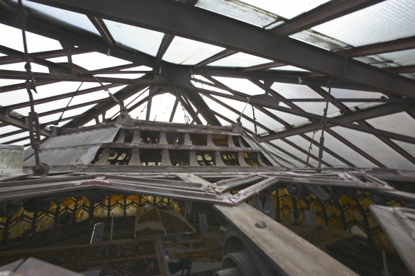Palazzo Congressi: Salone Moresco, anno 2007, lavori di restauro al lucernario della cupola