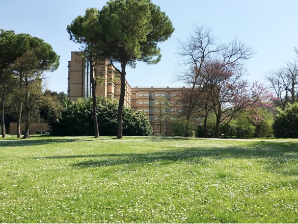Parco Mazzini: Il parco con sullo sfondo le Terme Zoja