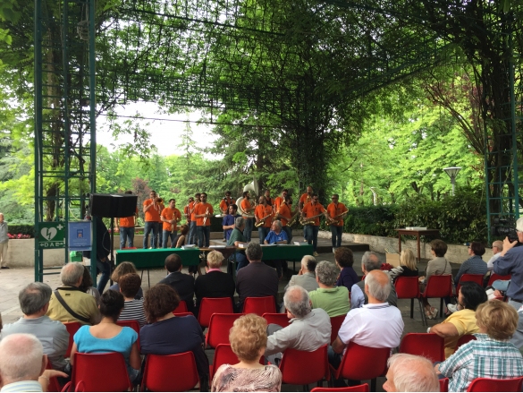 P Funking Band: Anno 2016 - La band in concerto al gazebo fi viale Romagnosi