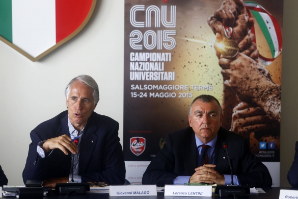 CNU Salsomaggiore Terme : Roma 11 maggio 2015 - Giovanni Malagò, Presidente CONI, presenta l'edizione dei Campionati a Sasomaggiore Terme