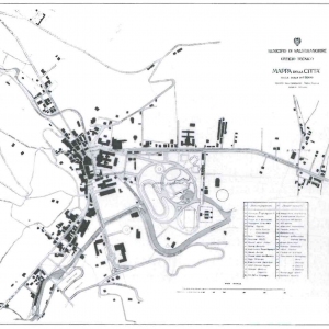Salsomaggiore Terme, mappa anno 1918: Tratta dal testo: Guido Tirelli architetto: una scoperta nel liberty emiliano di Massimo Magnani - pag . 208 mappa redatta dall'Ing. Guido Tirelli, 1918