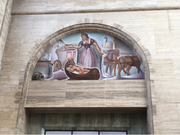 Stazione Ferroviaria: Lunetta pittorica opera di Giulio Ruffa (1903-1970)