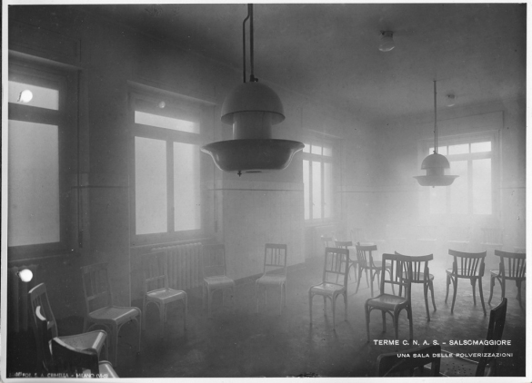 Terme Giacomo Tommasini - Collezione Biblioteca Comunale G. D. Romagnosi: 1933 circa - Una sala delle polverizzazioni