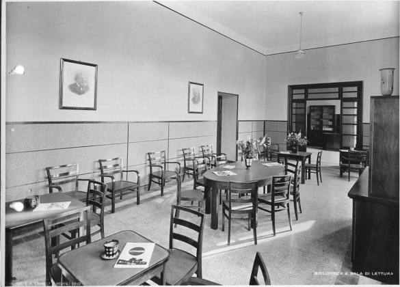 Terme Giacomo Tommasini - Collezione Biblioteca Comunale G. D. Romagnosi: 1933 circa - Biblioteca e sala lettura
