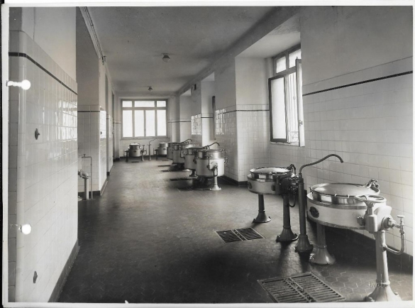 Terme Giacomo Tommasini - Collezione Biblioteca Comunale G. D. Romagnosi: 1933 circa - Cucina, reparto bollitori