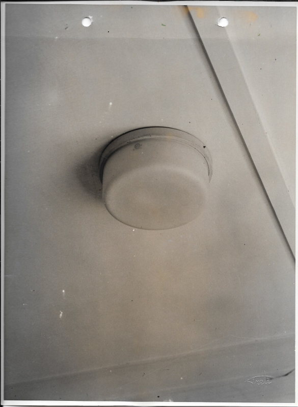 Terme Giacomo Tommasini - Collezione Biblioteca Comunale G. D. Romagnosi: 1933 circa - Diffusore a plafoniera utilizzata nelle scale e sale varie