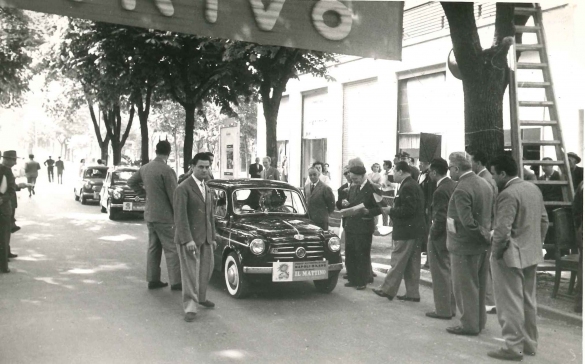 Gara Automobilistica - Collezione BIblioteca G.D.Romagnosi: 1961, Ponte automobilistico Napoli-Milano organizzato dai giornali 'Il mattino' e 'Corriere di Napoli'