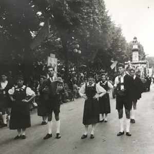 1955 Corso di Fiori - Collezione BIblioteca G.D.Romagnosi: Giugno 1955 - n. 25 Gruppo Folkloristico di Pradi (Austria)