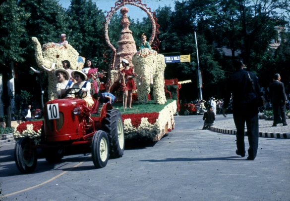 1958 Corso di Fiori - Collezione BIblioteca G.D.Romagnosi: Giugno 1958 - Carro n. 10 Favolosa India (categoria grande)