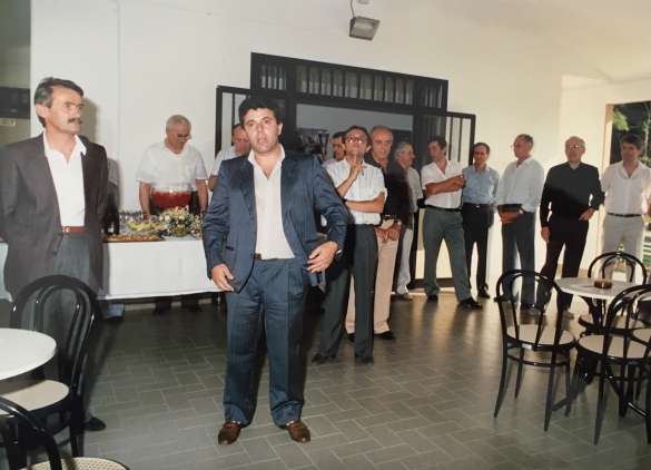 Centro Turistico Sportivo di Tabiano: 31 luglio 1988  - Inaugurazione chalet. Al centro Sergio Gonzaga, presidente associazione Amici di Tabiano