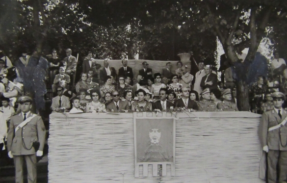 1960 Corso di Fiori - Collezione BIblioteca G.D.Romagnosi: 19 giugno 1960 - Il podio con la giuria dell'11^ edizione del Corso dei Fiori