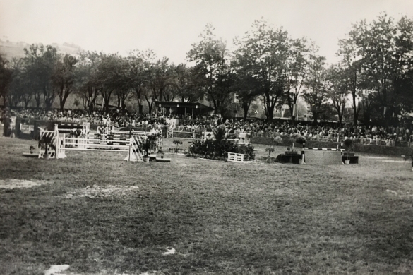 Concorso Ippico di Salsomaggiore- Collezione Biblioteca Comunale G.D. Romagnosi: 10-13 agosto 1960 -  Vista sul percorso di gara