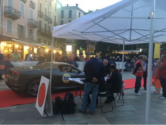 Mille Miglia 2018 - Arrivo Ferrari Tribute: Venerdì 18 maggio l'arrivo delle auto Ferrari al check punzonatura di Salsomaggiore Terme. Gli equipaggi sostano per la notte in città.	