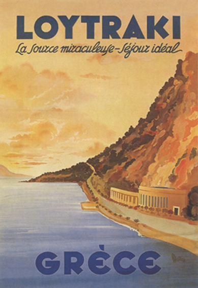 Affiche storica di Loutraki (Grecia): 