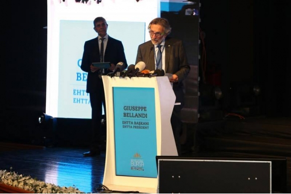 Il presidente Giuseppe Bellandi all'apertura dell'assemblea EHTTA di Bursa (Turchia): Anno 2015