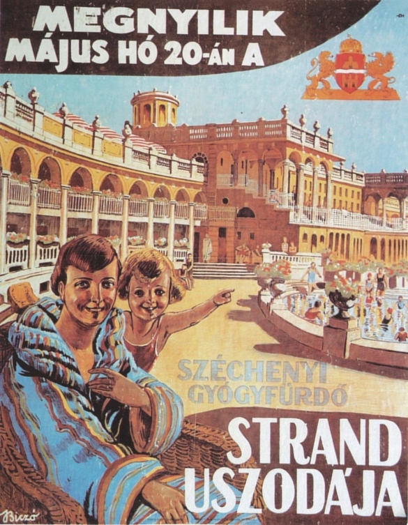 Affiches storica Széchenyi-Spa a Budapest (Ungheria): 