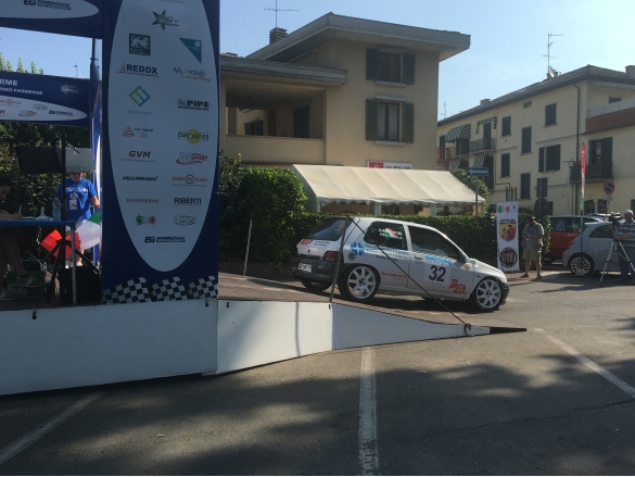 1° Rally di Salsomagguiore Terme: Domenica 5 agosto - Podio di partenza degli equipaggi in gara