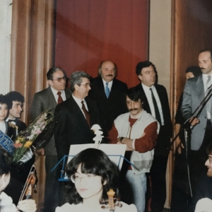Salsomaggiore Manifestazione : Teatro Nuovo, 2 maggio 1987 - Manifestazione istituzionale con la Corale e l'Orchestra di Luxeuil les Bains (gemellata con Salsomaggiore) e la Banda di Salsomaggiore