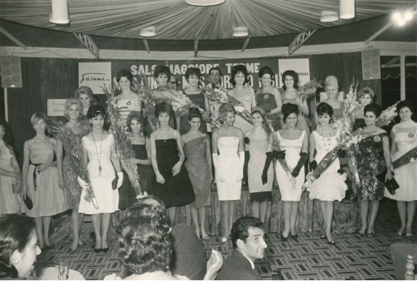 1961 Concorso Nazionale Miss Cinema- Collezione Biblioteca Comunale G.D. Romagnosi: 24 giugno 1961 - Le candidate al concorso