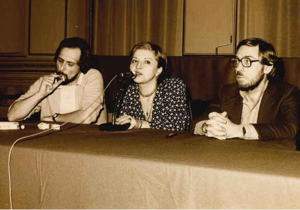1981- Incontri Cinematografici Salsomaggiore Terme: L'attrice italiana Patrizia De Clara con Adriano Aprà