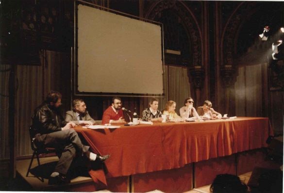 1985 -Salso Film & Tv Festival: L'incontro e il tavolo dei relatori in Sala Lampadario